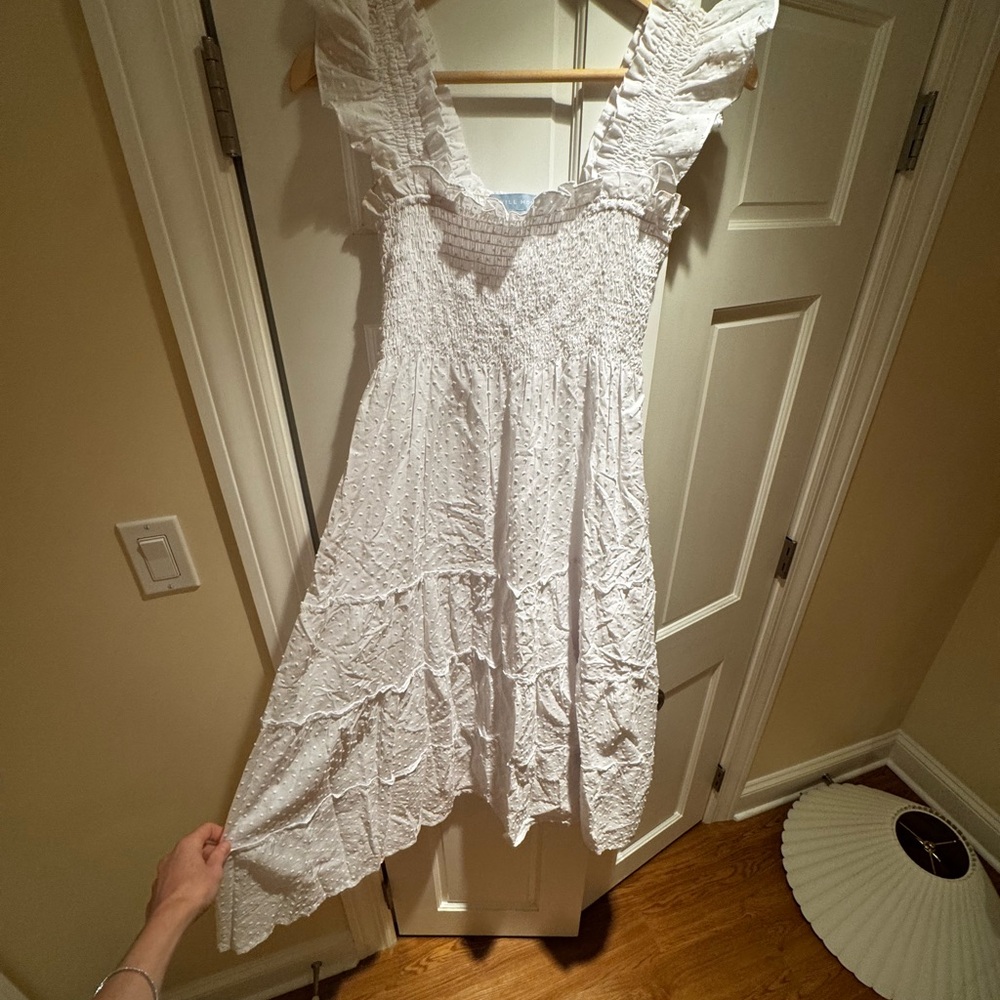 Hill House White Strapless Tiered Maxi Dress - Picture 4 of 4